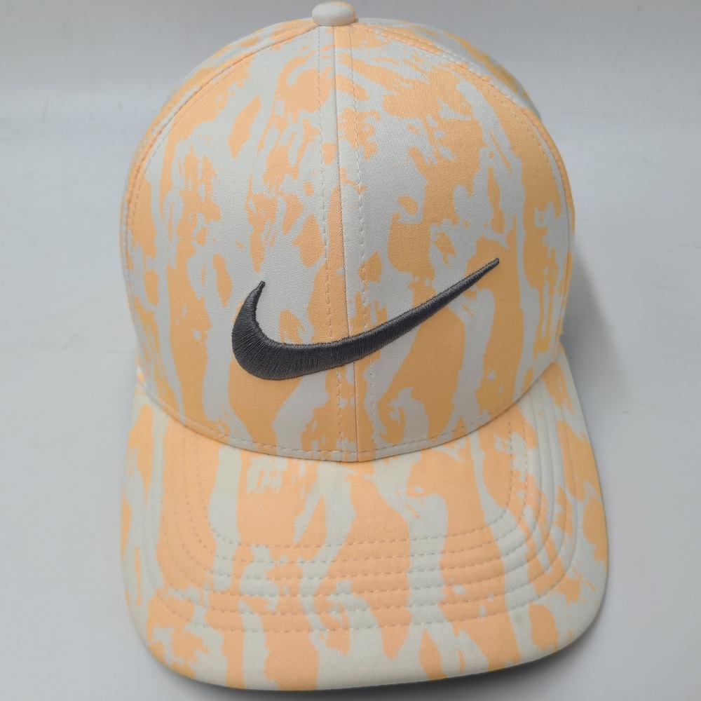 Nike Hat Strapback Orange White Marble Camo Golf Classic99 Dri-Fit Aerobill‎ Men